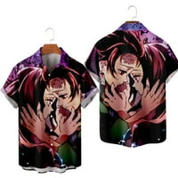 Demon Slayer košulja s kratkim rukavima japanske košulje Košulja Košulja Man Anime Design casual majica