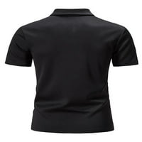 PFYSIRE MENS LJETNO POLOG KRATNIH POLOVNIH KIJSKA GOLF PULOVER TOPS 2XL 3BLACK