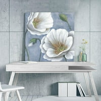 Cvjetovi Sažetak bijele latice Umjetnička djela Slikanje zidne umjetnosti na platnenom printu za ured ili spavaću