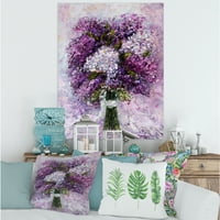 DesignArt 'Purple Hyacinth cvjetovi buket' tradicionalni platno zidni umjetnički tisak