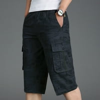 Muške ljetne Ležerne sportske kratke hlače za fitness i izgradnju tijela s džepovima i tiskanim hlačama