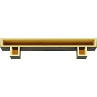 Ekena Millwork 4 H 4 d 72 W s pijeskom na drveni kamin Mantel Kit W Alamo Corbels, star pepeo