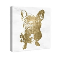 Wynwood Studio životinje zidne umjetničko platno ispisuje 'impulzivne' pse i štenad - zlato, bijelo