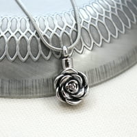 Lijepa ruža kremacija urna ogrlica za držač pepela kremacija nakit Memorijalna ogrlica pepela pepela urn čuva