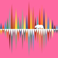 Šarene vibracije planinskog medvjeda - Glazbeni zvučni val žensko ružičaste tenk tenk Top - Dizajn od strane ljudi