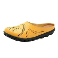 ženske papuče, ženske cipele; jednobojne cipele u retro stilu s ravnim izrezima; moderne udobne Ležerne sandale;