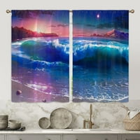 Kuhinjske zavjese, oceanske zavjese s džepom za šipke, prozirne zavjese za prozore, slojevi, kratke ploče, gornji