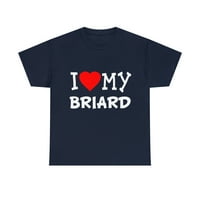 Volite svog psa pasmine Briard, majica s uzorkom u obliku slova u