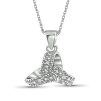 Jewelersclub Bijeli dijamantni naglasak Sterling Silver Love Knote privjesak, 18