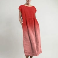 Plus size ženske casual haljine ženske Maksi bez rukava s džepovima Posteljina labav vrećasti Kaftan duga haljina