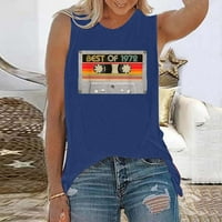 Ženska modna Casual majica bez rukava s okruglim vratom s printom Puloveri vrhovi od 96 do 4874791