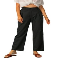 Paille ženske hlače od čvrstih boja ležerni džepovi hlače tipke uredske hlače