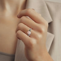 Ženski prstenovi izvrsni ženski srebrni prstenovi dijamantni nakit ovalnog reza, rođendanski pokloni, vjenčani