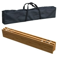 39. Sklopivi bambusov stol s podesivom visinom od 25,5 inča s torbom za nošenje