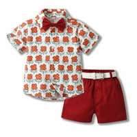 Prodaja odjeće za male dječake Odjeća za ljetne dječake Majica kratkih rukava s reverom kratke hlače odijelo s