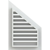 Ekena Millwork 18 W 26 H HOLL vrhunac gornjeg lijevog tona: Funkcionalan, PVC Gable Vent W 1 4 Flat Trim okvir