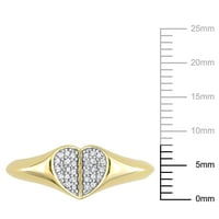 Miabella Ženska karat T.W. Dijamantni 10KT žuto zlato prsten za srce