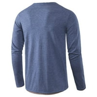 Rasprodaja muški topovi muška majica dugih rukava s podignutim mišićima osnovna jednobojna bluza u čistoj boji