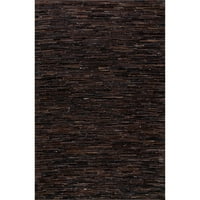 Ručno rađeni tepih od 5' 8', Tamno smeđe boje