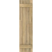Ekena Millwork 14 W 80 h Americraft Four Board Vanjsko pravo Real Wood pridruženo je kapke od ploče-n-batten,