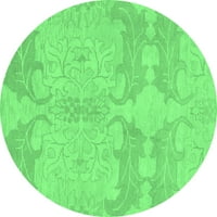 Ahgly Company Unutarnji okrugli sažetak Smaragdno zeleno prostirke moderne površine, 8 'krug