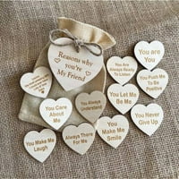 Dekoracija u obliku srca od drvene sječke jednostavan ukras za Valentinovo za vjenčani stol za Dan zahvalnosti