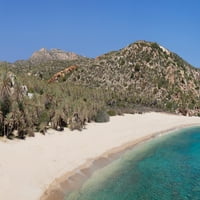 Plaža i šuma palmi, vai, Lasithi, Istočna Kreta, Kreta, Grčka tiskanje plakata