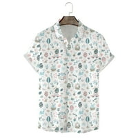 Muška Moda Casual osobnost Uskrs 3-inčni digitalni tisak zeko print Majica kratkih rukava majica top bluza odjeća