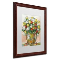 Zaštitni znak likovna umjetnost proljetni cvjetovi u vazi 8 platno umjetnost hai oelia, bijeli mat, drveni okvir