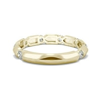 Charles & Colvard 14K žuto zlato Moissanite okrugli modni prsten veličine 5, 0,48CTTT rosa