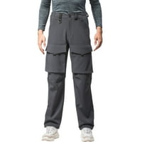 Twistents za muškarce zima plus veličine elastične hlače struka plus baršunasta kruta boja voda planinarenje velike
