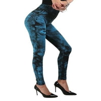Žene tiskane imitacijske traperice elastične gamaše modne hlače dužine gležnja
