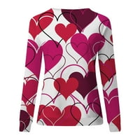 ; / Ženske modne bluze jesen-zima majice Ženski casual pulover s okruglim vratom za Valentinovo majica dugih rukava