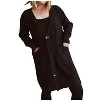 Rasprodaja ženskog kaputa Modni Ženski casual jesenski džemper s izrezom u obliku slova A i dugim rukavima kardigan