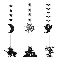 Ukras za Noć vještica cvjetni viseći ukras pauk vještica duh šišmiš viseći ukras