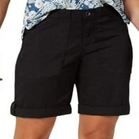 Ženske ljetne kratke hlače za plažu, teretne kratke hlače srednjeg struka,ženske lagane kratke hlače za slobodno