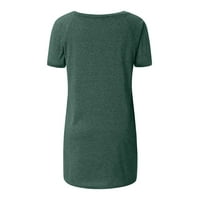 Okretanje pod $ Women modom plus size tunična košulja V vrat kratki rukavac duga majica bluza zelena, xxxl