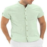 + Muški ljetni pripijeni vrhovi kratkih rukava havajska bluza s jednim kopčanjem muška majica Na plaži
