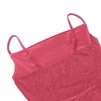 Haljine za žene Asimetrična ležerna ljetna jednobojna haljina Bez rukava s omotom u obliku slova u ružičastoj