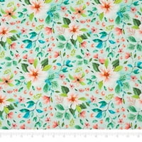 Tkanine, pamučni print, ručno tkani poplun,, cvjetni Print sirena Denise Palmer, dvorišno rezanje