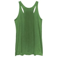 Ženska majica bez rukava s printom zelenog vrijeska u donjem rublju-dizajn iz donjeg dijela leđa