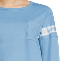 Ženska majica s džepovima Plus Size U donjem rublju s dugim rukavima
