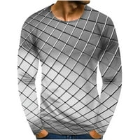 Muške ljetne košulje casual tanke fit majice odjeće 3d digitalni vrtoglavi uzorak tiskanje bluze okrugli vrat