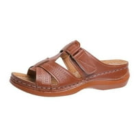 Ženske sandale; sjajne ravne sandale; elegantne Ležerne ljetne svjetlucave espadrile; sandale; smeđa 7,5