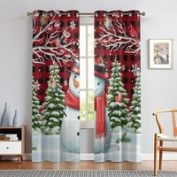 Xmas prozor zavjesa Grommet Božićne zavjese Blackout Play Drapes Luksuzni multi-uzorci visoke precizno stablo