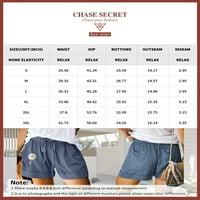 Ženske udobne Ležerne kratke hlače s elastičnim elastičnim strukom s otisnutim džepovima od 9 do 2 inča