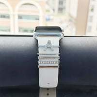 Postavite ukrasne petlje za prstenove kompatibilne s Apple Watch silikonskim kožnim trakama, iWatch Series Watchband