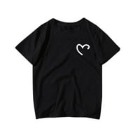 Kakina s Boho majice za žene djevojke plus veličine majice majice u obliku srca majice kratki rukavi majica majica