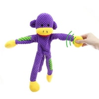 Dan Dee konop Squeaky plišana majmunska igračka za pse, višebojan