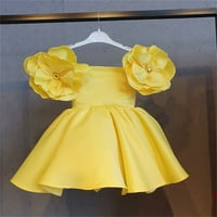 Slatke rođendanske haljine za djevojčice, jednobojna cvjetna haljina za zabavu, maturalna odjeća od 1 do 7 godina
